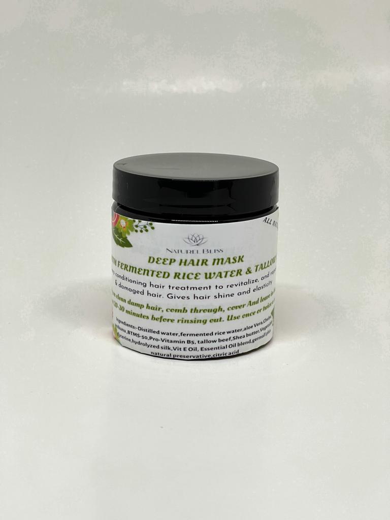Chebe & Tallow Deep Conditioner| Hair Mask with Fermented Rice Water|Deep treatment for dry, damaged Hair|Balances PH - Image 3